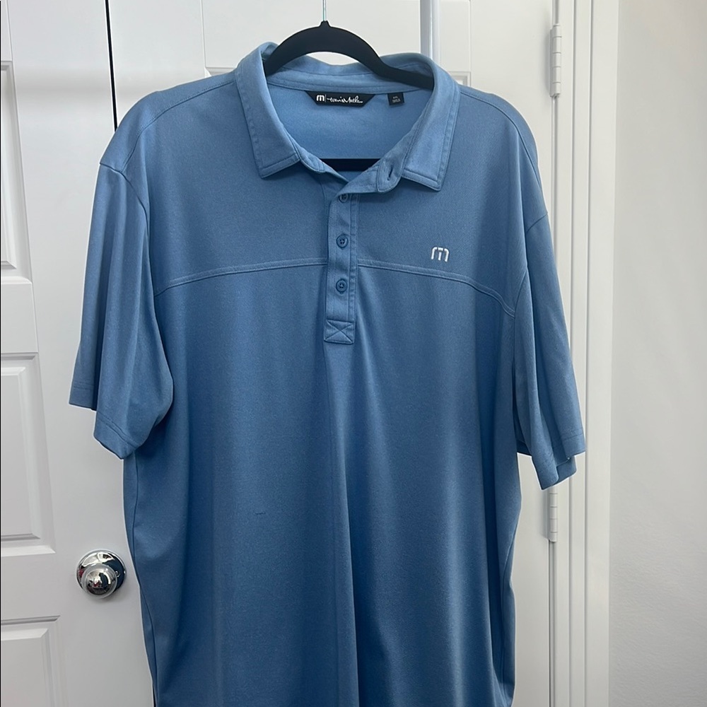 Travis Mathew Blue Performance Polo Shirt